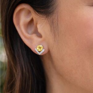 Elegant Citrine Gemstone Earrings